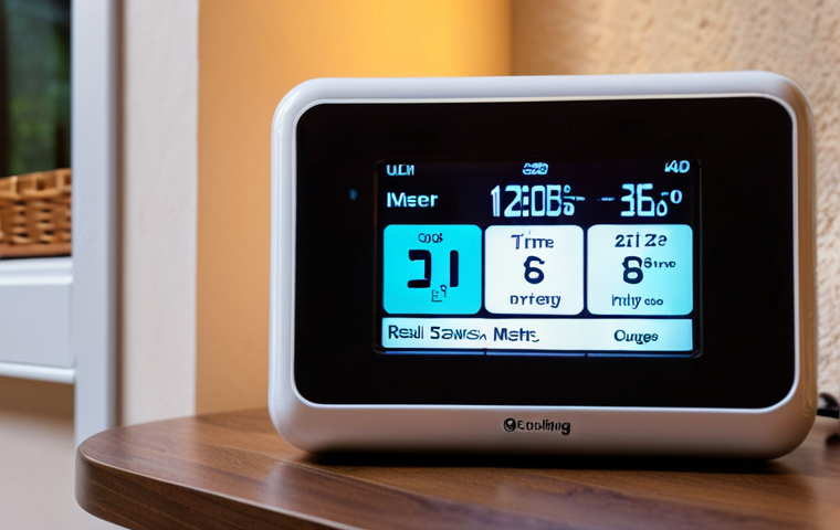 **Image Prompt 1**: "A modern smart meter installed in a home, displaying real-time energy usage data on a digital screen. The background shows a cozy living room with energy-efficient appliances and LED lights, illustrating the concept of energy savings."