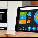 **

"Smart home interior, showing real-time energy usage dashboard on a tablet. Modern design, energy-efficient appliances, emphasis on cost savings."

**