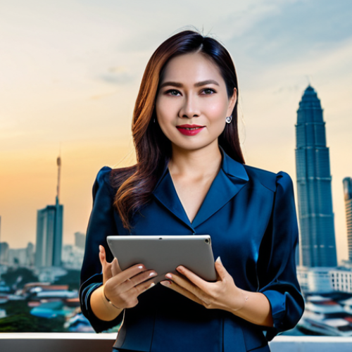 리튬이온 배터리 기술 - **

"A successful Thai businesswoman in her late 30s, wearing a tailored silk blouse and traditional...